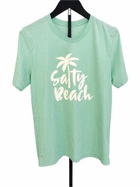 Women’s  'Salty Beach' Graphic Tee - Mint